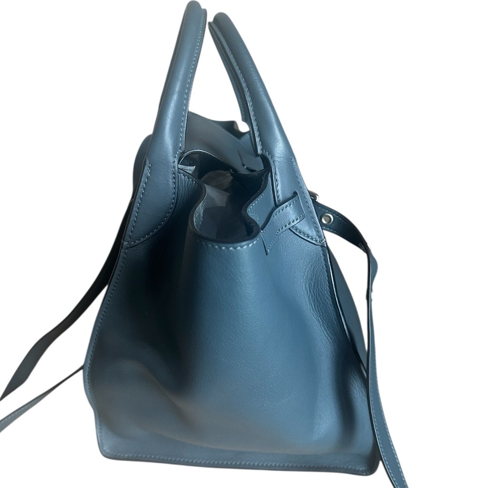 Celine big bag blue gray leather bag - Picture 4 of 10